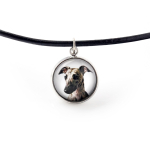 Whippet - necklace pendant with your photo, handmade, handcrafted jewelry by Art-Dog brand h&otilde;be