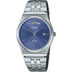 CASIO kvartsmehhanismiga roostevabast terasest rihmaga k&auml;ekell, unisex, sinine sihverplaat MTP-B146D-2AV Blue Dial