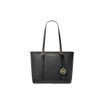 Michael Kors MK Jet Set Travel &Uuml;hev&auml;rviline Klassikaline Monogramm Lihtne Kaetud L&otilde;uendist T&otilde;mblukuga Kotit&auml;is Kott Naiste T&otilde;mblukuga Kotit&auml;is Must 35S0GTVT1V-BLACK Basic Set (Bag+Dust Bag)