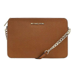 Michael Kors Jet Set Letter Logo Kett Commuter Nahast T&otilde;mblukuga K&auml;ekott Crossbody &Otilde;lakott Suur Naiste kotid Karamell-Pruun 35T8GTTC9L-LUGGAGE Basic Set (Bag+Dust Bag)