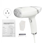 K&auml;eshoitav auruti r&otilde;ivaste horisontaalseks ja vertikaalseks aurutamiseks 1000 W 100 ml eemaldatav veepaak UK Plug valge