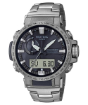 Casio meeste roostevabast terasest 100M veekindel digitaalne &auml;ratuskell kvartsmehhanismiga PRW-60T-7A valge