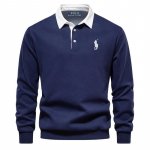 MINISO Polo Ralph Lauren Hobuse Tikandiga Naiste Puuvillane Pikkade Varrukatega Polo S&auml;rk S&uuml;giseks ja Talveks S