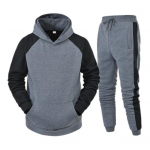 2 tk/komplekt Raglan pikkade varrukatega pingutusn&ouml;&ouml;r elastne v&ouml;&ouml;koht keskmise k&otilde;rgusega spordir&otilde;ivaste komplekt meeste s&uuml;gisene lapiga v&auml;rviline taskud kapuutsiga dressipluusi p&uuml;kste komplekt 2XL