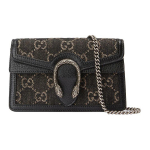 Gucci Dionysus GG Denim Super Mini Kett-Ristkorv&auml;rk Kott Mustas V&auml;rvis Unisex'i Igap&auml;evaseks Kasutamiseks Gift Set(Basic Set+Box+Shopping Bag)