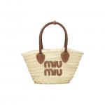 Miu Miu kootud kangast kott Naturale Cognac Naiste k&auml;ekott_kotid Pruun 5BG273_2DDH_F0A5T Basic Set (Bag+Dust Bag)