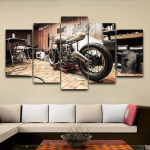 5 tk L&otilde;uendikunst Retro Mootorratas Vintage Plakat Maal Elutuba Kodu Dekoor Seinakujund Prindi Magamistuba Seinamaaling 40X60 40X80 40X100CM gray