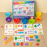 Montessori Matemaatika Loendamine Sorteerimine M&auml;nguasi Klambriga Helmed Sobitamism&auml;ngud Peenmotoorika Arv V&auml;rv Sensoorsed &Otilde;ppem&auml;nguasjad Lapsele