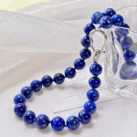 12 mm K&otilde;rge Kvaliteediga Suurte Osakestega Looduslik Lapis Lazuli Kaelakee Kaelaluu Kett