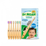 dr. Noah mikroplasti vaba bambusest hambaharja komplekt v&auml;ikelastele ja beebidele, 6 tk, 1 komplekt