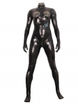 Seksikas Zentai kunstnahast lateksist v&auml;ljal&otilde;ikega rinnakohaga kombinesoon M&auml;rgv&auml;limusega eksootiline Cosplay t&auml;ispikk keha&uuml;likond Elastne vormiv retuus EL