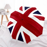 1 tk Union Jack Briti lipp Automaatselt kokkupandav vihmavari - Kaasaskantav reisivihmavari 8 ribiga tugeva raami, igap&auml;evaseks kasutamiseks tuulekindla Iron&8K white