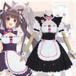 Nekopara Chocolate Lolita Cosplay Neiu Kost&uuml;&uuml;m - Anime &Uuml;htne Kleit XL sinine