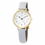SEIKO 30 meetrit veekindel moestiilis kvartsnahast rihm 28mm naiste k&auml;ekell valge sihverplaat AKQK446 valge