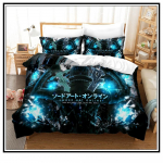 Anime Sword Art Online Tekikatted 3D Prinditud Voodipesu Komplekt Padjap&uuml;&uuml;rid Laste Voodipesu Voodipesu Luksuslik Kodu Tekstiil 135x200cm