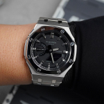 CASIO Kohandatud kell modifitseeritud seeria liivaseeria Kvarts terasrihm sama stiil meestele ja naistele must sihverplaat GA-2100-1A GA-2100-1A1 must