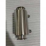2 OD64mm kolmeklambriline Liegburgi soojusvaheti, soojuse eemaldaja pidevaks destilleerimiseks 1/2 FNPT-ga, kahekihiline torustik, H-200mm, SS304 1/2"