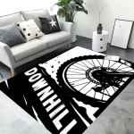 MTB Downhill Rattas&otilde;iduala Vaip Rattas&otilde;idu Graafiline P&otilde;himatt | Libisemisvastane Vaip Magamistoa Elutoa Garaaži Rattas&otilde;bra Huviliste Dekooriks 80X120CM