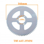 T8F 64T 29mm 35mm Sisem&otilde;&otilde;t 64 Hamba Tagumine Ketiratas Hammasratas 3 Ava 47cc 49cc Taskuratas Mini Moto Quad ATV Osadele