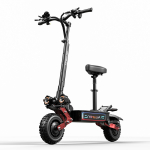 TIFGALOP CL8-OT Elektriroller, Must & Punane Raam, 60V 33Ah Aku, Kokkupandav Disain, 80-100KM Pikk S&otilde;iduulatus Linna- ja Maastikukasutuseks must