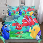 Finding N/Emo Voodipesukomplekt Tekikottide Komplekt T&otilde;mblukuga Sulgemisega, Finding Dori Kala Tekikottide Komplekt Teismelistele Lastele Poistele T&uuml;drukutele T&auml;iskasvanutele 100x135cm 2pcs