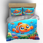 Allveeseiklus Klounkala Komplekt Peen Kolmeosaline Voodipesukomplekt Kingitus Lastele Ja T&auml;iskasvanutele EU Twin 135X200cm&set