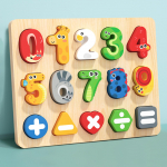 3D V&auml;rviline T&auml;hestiku Numbrite Pusle Montessori Puidust Pusled Sobitusm&auml;ngud Varajase Hariduse M&auml;nguasjad Matemaatika Kuju Tundmine