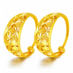 Naiste 18K kullast k&otilde;rvar&otilde;ngad, elegantsed AU750 kolmem&otilde;&otilde;tmelised armastus-F&ouml;&ouml;niksi k&otilde;rvar&otilde;ngad, ja Light Yellow Gold Color