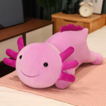Hiiglaslik kaisutatav salamander uimeline beebi axolotl nukk pehme m&auml;nguasi roheline sinine roosa roosipunane lamav naeratav n&auml;gu vee-loom kingitus 60cm