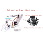 Robootilise k&auml;e komplekt 6 Dof Programmeeritav Robootiline K&auml;si DIY komplekt Arduino Raspberry Pi Roboti jaoks UNO/ESP32 jaoks Avatud l&auml;htekoodiga kood ja juhend black