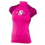 Naiste UV-kaitsega l&uuml;hikeste varrukatega rash guard ujumiss&auml;rk Surfing Ujumine Suvi Veespordialad M pink