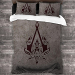 Assassin's Creed Tekikott Padjap&uuml;&uuml;r Voodipesukomplekt T&auml;iskasvanud Poiss T&uuml;druk Magamistoa Kaunistus Laste Kingitus &Uuml;he- v&otilde;i Kahekohaline Suur Suurus 140x200cm