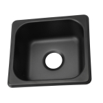 176 X 162 X 65mm K&uuml;laliskodu Valamu 304 Roostevaba Teras Must Galvaanitud &Uuml;lapeale Paigaldatav Baarivalamu Paadi K&uuml;laliskodu jaoks black