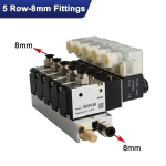 220V 24V Mitme valikuga 3V210-08 Pneumaatiline solenoidklapi plokk summuti liitmikuga aluskollektor 2/3/4/5/6 rida 3 porti AC220V