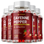 Coolkin Cayenne pipra pehmekapslid 120 tk &mdash; 12-&uuml;hes taimne valem, igap&auml;evane heaolu, antioks&uuml;dantide tugi 120*5