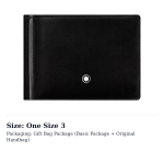 MONTBLANC Meisterstuck Kaheklapiga Nahast Rahakott Meeste Must 5525 One Size 3