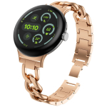 Metallist terasrihm Google Pixel Watch 1/2/3/4 41mm asendusrihm roosa kuldne v&auml;rv