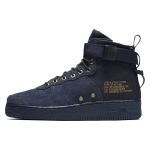 Nike Sf Air Force 1 Mid Obsidian Metallic Gold 917753-400 46 black