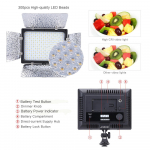 Pro 300 LED-i 6000K fotograafia kaamera kaamera videolampide paneel