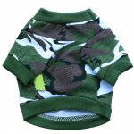 Camuflage Print Winter Pet T-s&auml;rk Dressipluus Mantel Kost&uuml;&uuml;m V&auml;ike Koer Riietus XS roheline