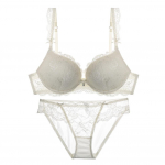 Varsbaby Sexy Lace Push Up polsterdatud rinnahoidjakomplekt 32A valge