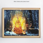 DIY Teemantmaal Rhinestone Pilt Mets T&auml;is&uuml;mmargune Tikand Teemantmosaiik Ristpiste 20X30CM