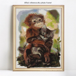 Teemanttikandid Animal Full Round 5D DIY Pilt Rhinestone 20X30CM