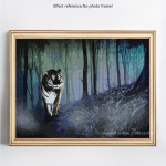 Teemantmaal T&auml;is&uuml;mmargune Tiger Diamond Mosaic Animal Teemanttikandid 20X30CM