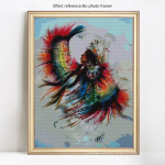 Teemantmaaling Cartoon Girl Sun Ripsmed Full Drill Round Rhinestone Diamond 20X30CM