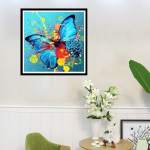 Kolleegid Butterfly t&auml;isring puur Teemantmaaling Teemanttikandid Kodukaunistus 30x30CM