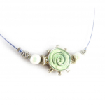 Les Tr&eacute;sors De Lily [D0928] - Collier Cr&eacute;ateur 'Sole Mio' Bleu sinine