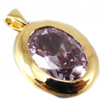 Les Tr&eacute;sors De Lily [F6812] - Pendentif Plaqu&eacute; Or 'Linda' Lavande lilla