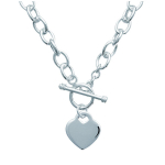 Les Tr&eacute;sors De Lily [G6326] - Collier Argent 'Love' argent&eacute; - 45 cm 2 cm h&otilde;be