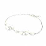 Les Tr&eacute;sors De Lily [I2618] - Bracelet Argent 'D&eacute;esse Opale' Blanc argent&eacute; (rhodi&eacute;) - 15 mm valge